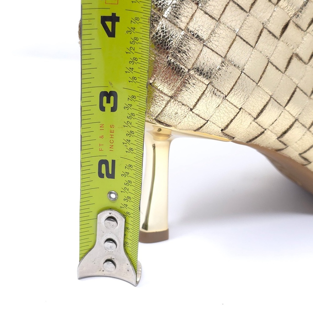 INC International Concepts Ankle Boots Raisiep Gold Woven Size 6.5 M - Picture 11 of 12